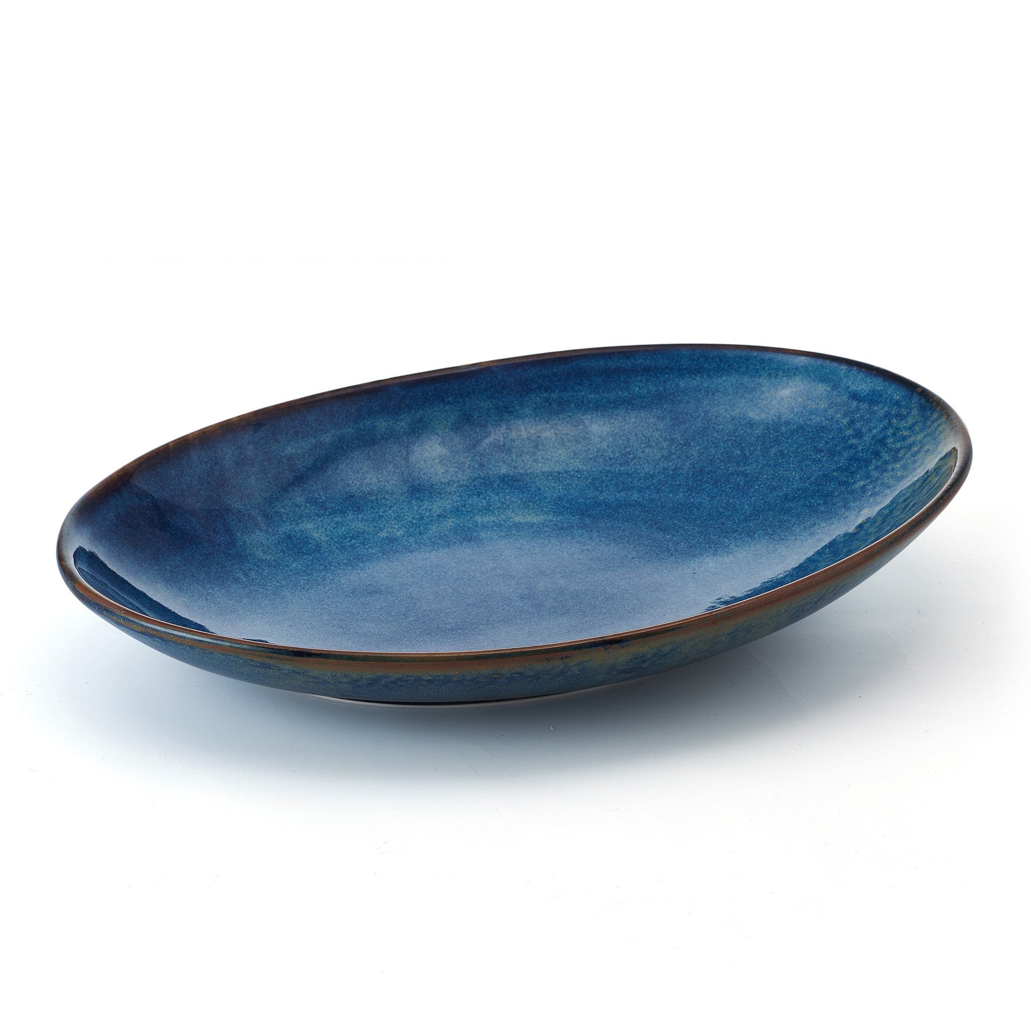 Starlit Porcelain Oval Platter 12x8" Blue